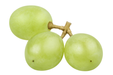 Close-up of delicious green grapes cut out