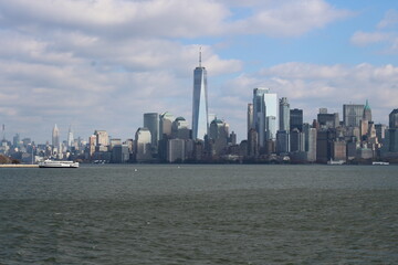 Obraz premium Manhattan view from Liberty Island 