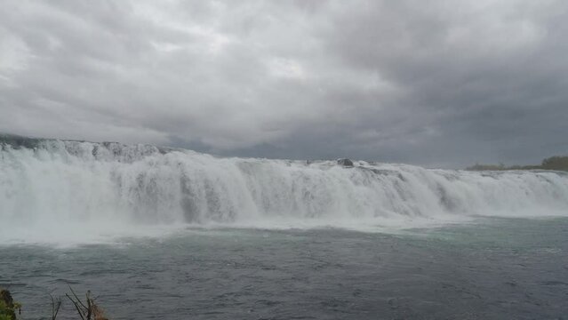 The beautiful Faxi waterfall, Iceland.