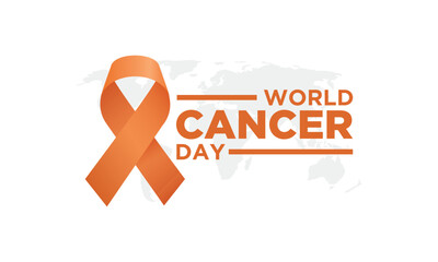 world cancer day campaign background with ribbon, world cancer day february 4, world cancer day ribbon