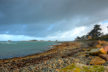 Paysage de mer à Penvénan en Bretagne - France