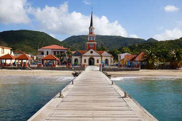 The Saint-Henri church of Anses-d'Arlet, near the beach, is known as one of the most beautiful sites of Martinique. © kovalenkovpetr