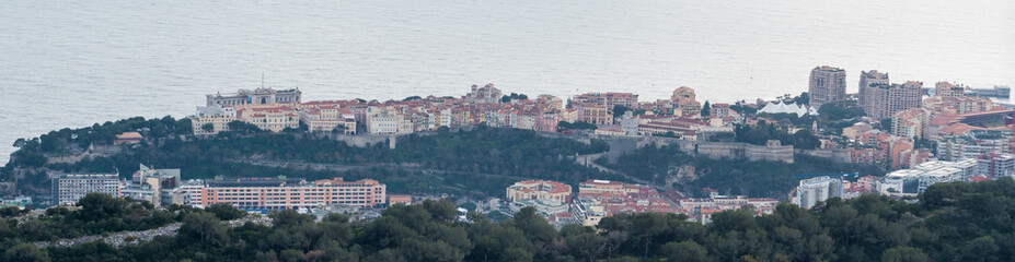 Fototapeta na wymiar Panorama de Monte-Carlo et principauté de Monaco