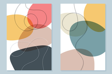 Scandinavian design. Home decor. Modern abstract painting.