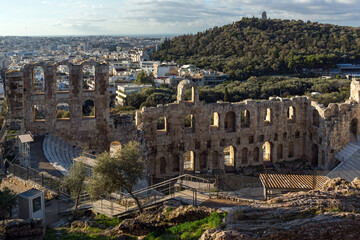Fototapeta na wymiar Panoramic view of Acropolis of Athens, Greece