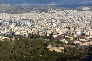 Fototapeta premium Panoramic view of Acropolis of Athens, Greece