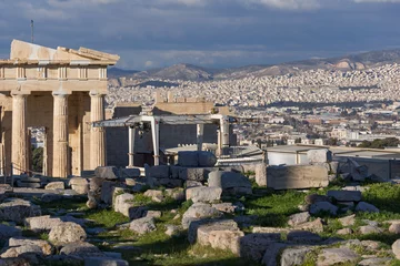 Fototapeten Panoramic view of Acropolis of Athens, Greece © Stoyan Haytov