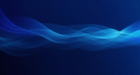 Abstract blue with wave and light background