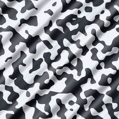 abstract cow stained seamless pattern - black spots on white square background