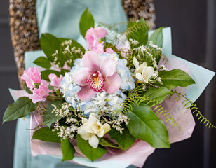 nice bouquet in the hands