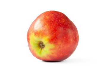 Red apple isolated on white background. Ripe apple lies on white