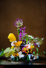 nice spring flowers on table