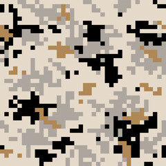 Camouflage military pixel