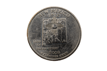 New Mexico State Quarter, 50 state quarters, 1912 -  2008