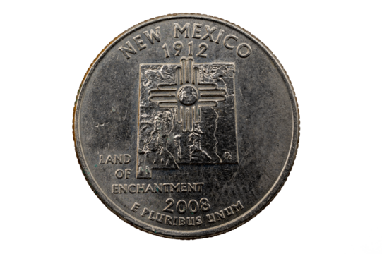 New Mexico State Quarter, 50 state quarters, 1912 -  2008