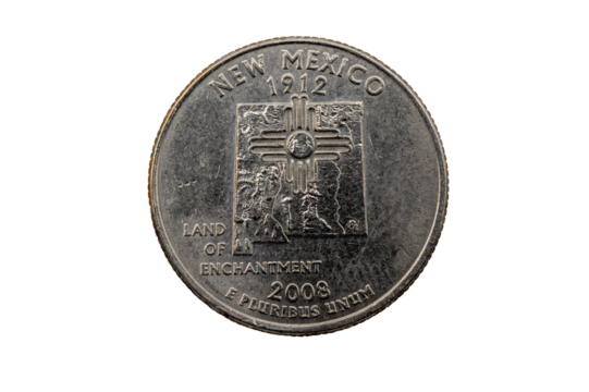New Mexico State Quarter, 50 state quarters, 1912 -  2008