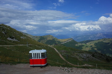 old gondel in the mountains
