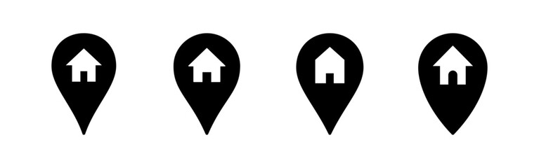 Address icon vector for web and mobile app. home location sign and symbol. pinpoint