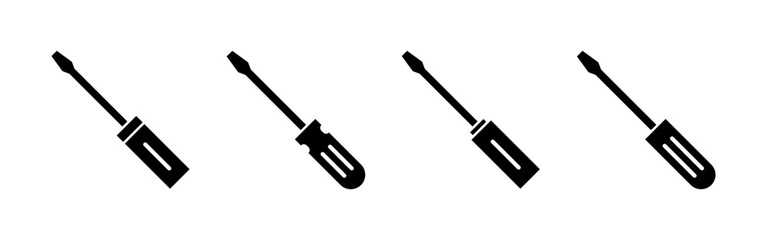 Screwdriver icon vector for web and mobile app. tools sign and symbol