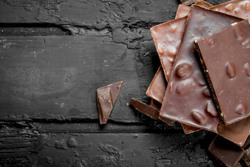 Different types of chocolate.