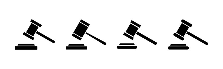 Gavel icon vector for web and mobile app. judge gavel sign and symbol. law icon. auction hammer