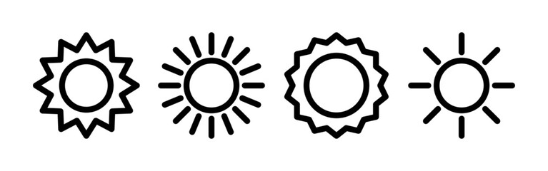 Sun icon vector for web and mobile app. Brightness sign and symbol.