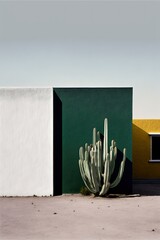 Mexico minimalist landscape, Latin America, illustration made with Generative AI 