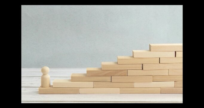 Close up shot of hurry Asian young businessman running up on stair going to work in office. - Powered by Adobe