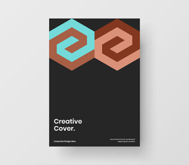 Abstract corporate identity design vector illustration. Multicolored geometric pattern annual report layout.