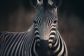 Fototapeta na wymiar Zebra in the nature, Zebra, Safari, Generative AI