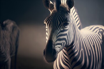 Zebra in the nature, Zebra, Safari, Generative AI