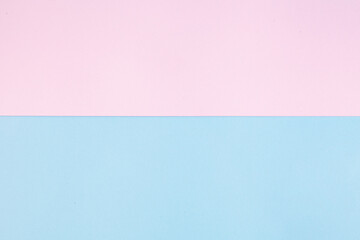 Abstract colored paper texture background. Flat lay soft pink and light blue pastel colours. Minimal concept. Design background for mock up.
