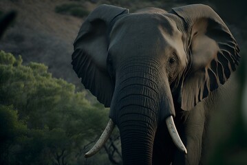 Elephant in the nature, Elephant, Safari, Generative AI