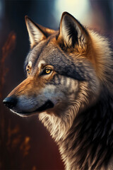 Fototapeta premium wolf in the forest