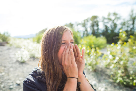 Young Woman Shouting