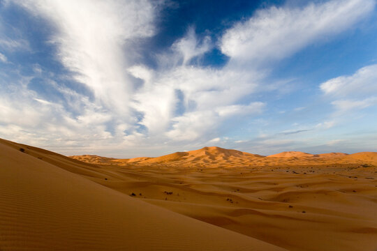 Giant Sand dunes in Erg Chebbi, Morocco