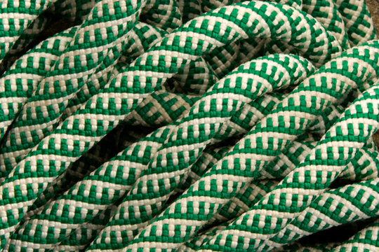 Detail of climbing rope.
