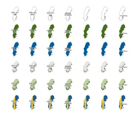 スウェーデン（ヨーロッパ）イラストセット	