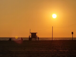 Sunset at St. Monica Beach