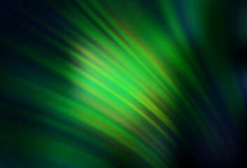Fototapeta premium Dark Green vector blurred shine abstract background.