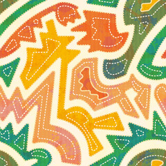 Vintage fabric geometric seamless pattern