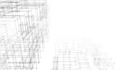 Abstract architecture background 3d illustration