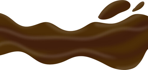 Chocolate splash and splatter