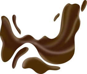 Chocolate splash and splatter