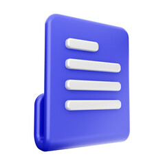 3d file folder data icon illustration render