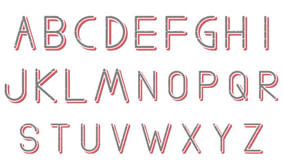 Minimal shadow 3D typography, Abstract digital alphabet font. Creative vector illustration