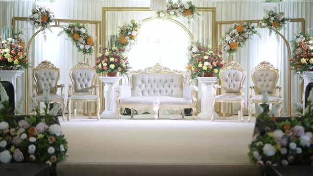 Beautiful Modern Bridal Throne Chairs for Balinese Wedding Decoration