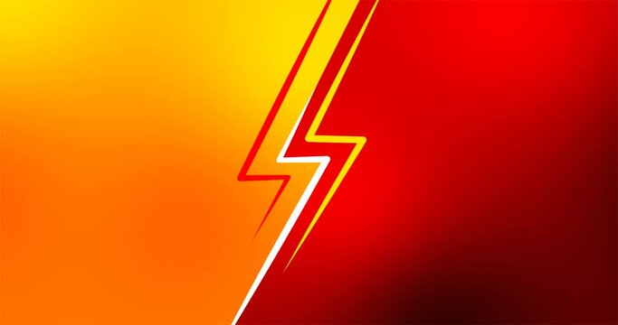 bright yellow red electric lightning speed beam background animation