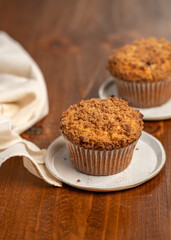 Muffin with a crumb top