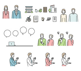 相談をするシニア夫婦　セット